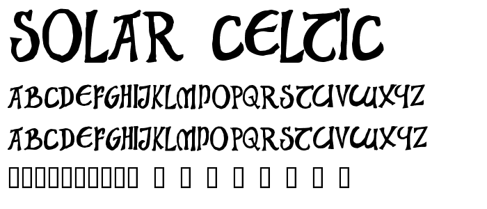 Solar Celtic font